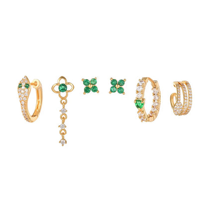 Emerald Serpent Piercing Set (Not in pair)