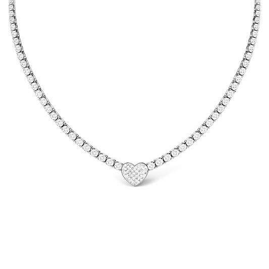 Tennis Heart Necklace