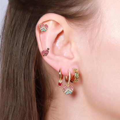 Retro Love Piercing Set (Not in pair)