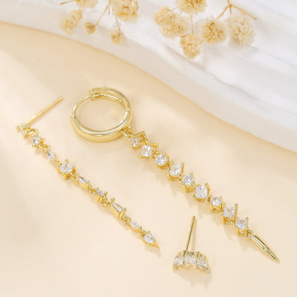 Crystal Flow Piercing Set (Not in pair)