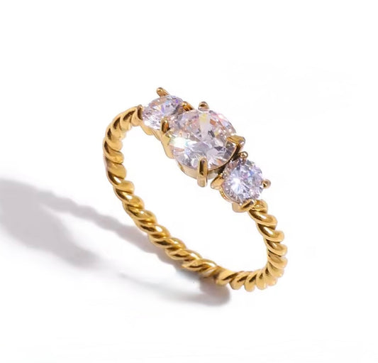 Twisted Trio Ring