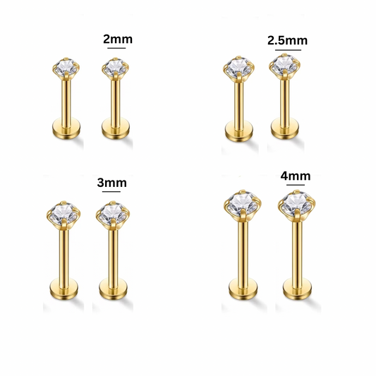 Solitaire Flat Back Studs