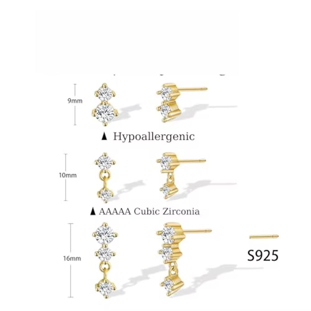 Crystal Piercing Set (In pair)