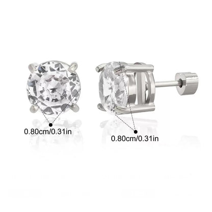 Round Big Diamond Studs