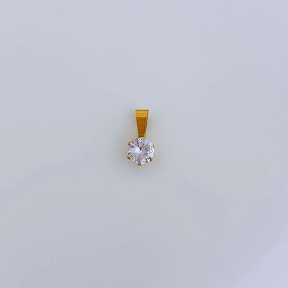 White Zircon Charm