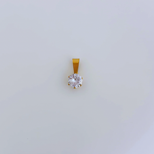 White Zircon Charm