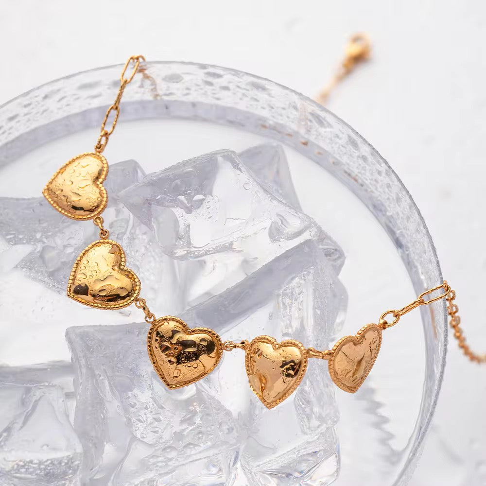 Golden Hearts Necklace