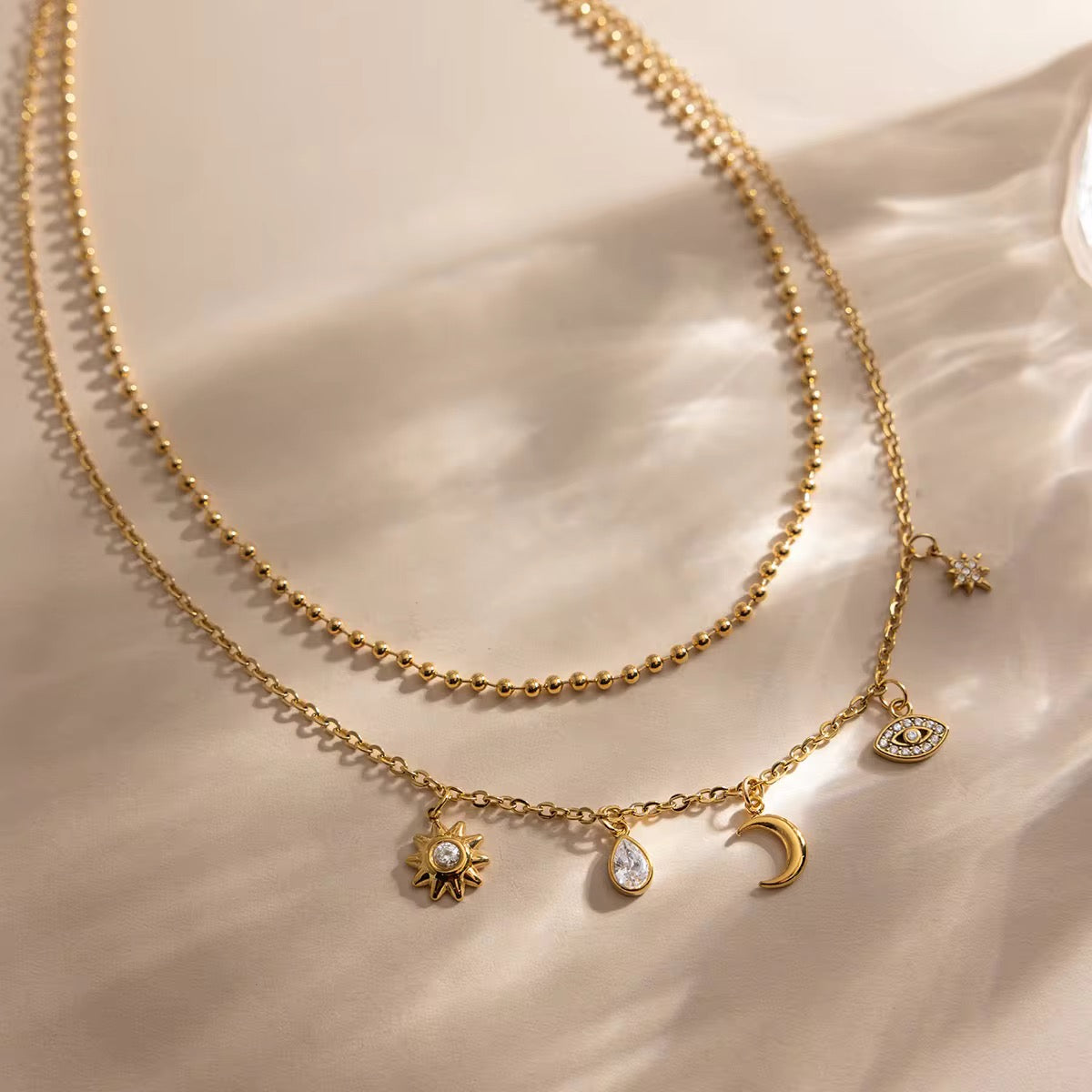 Moon & Eye Necklace