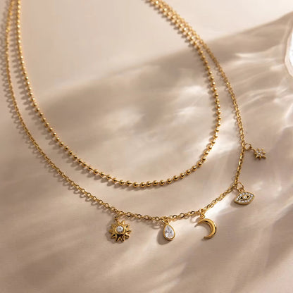 Moon & Eye Necklace