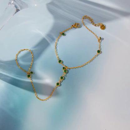 Emerald Twinkle Handchain