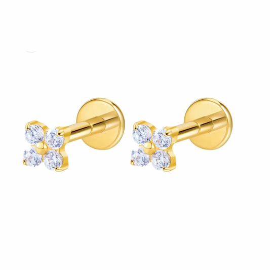 Fleur Flat back studs
