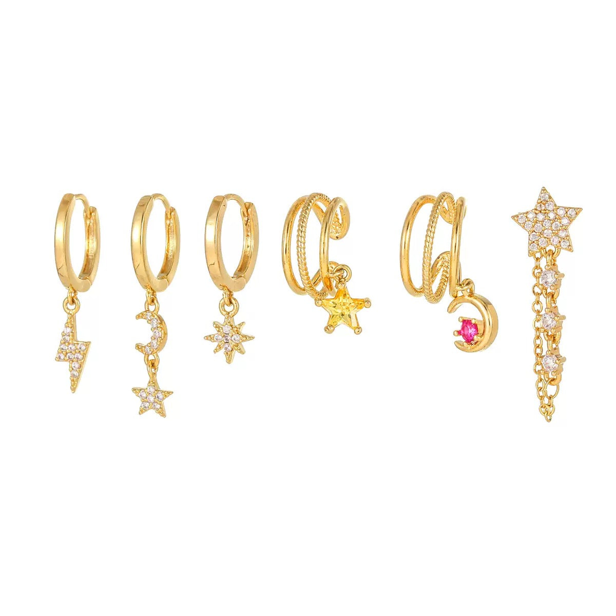 Golden Starfall Piercing Set (Not in pair)