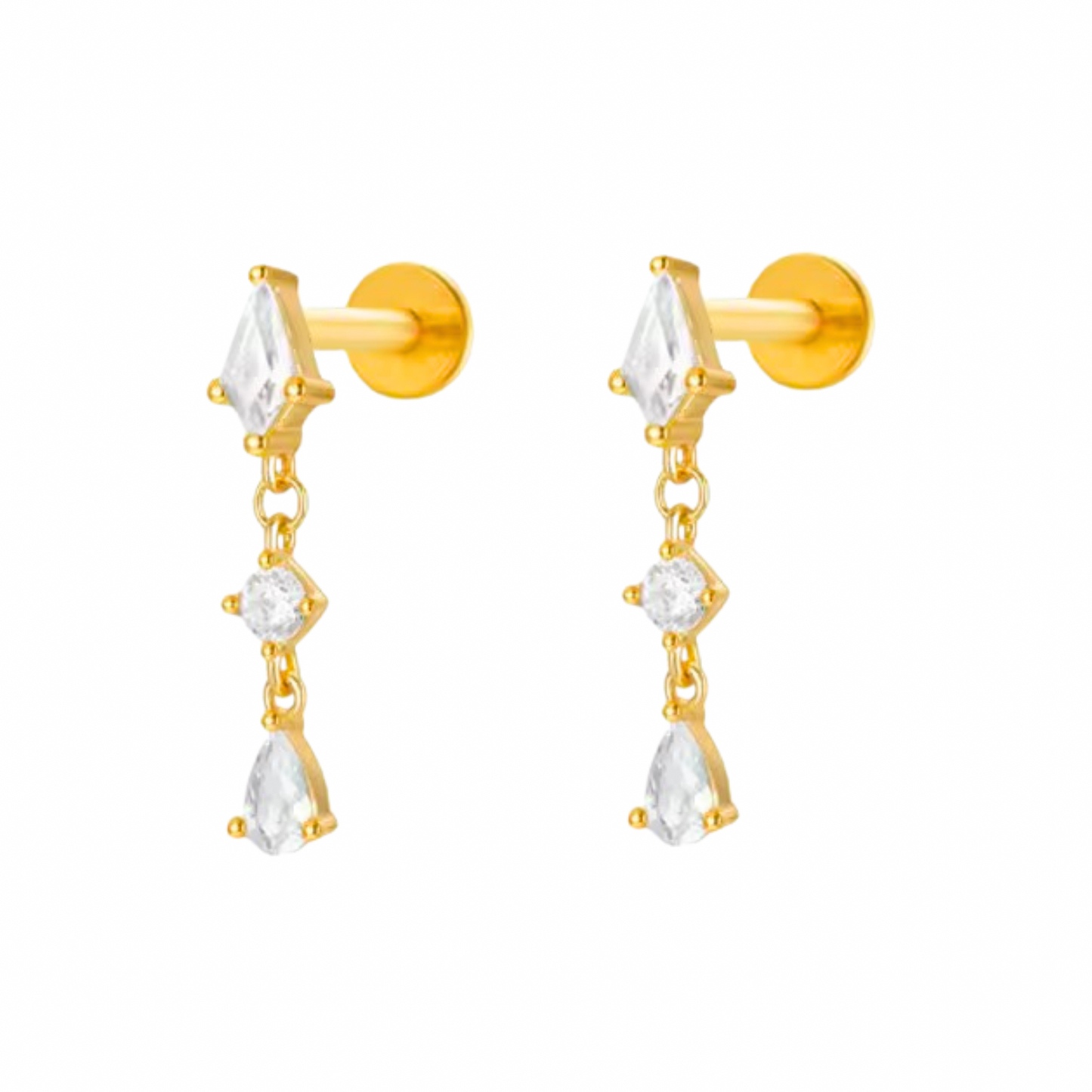 Petal Flat back studs