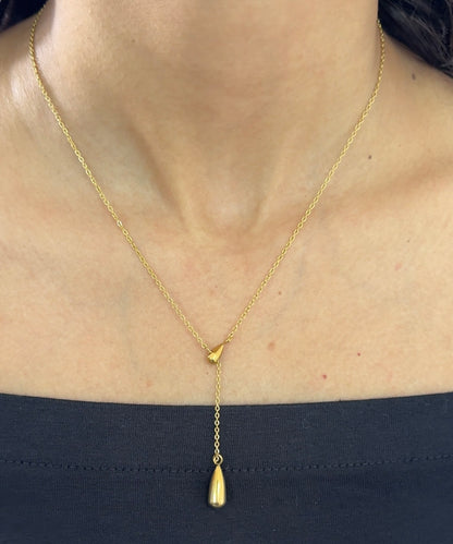 Teardrop Y Necklace
