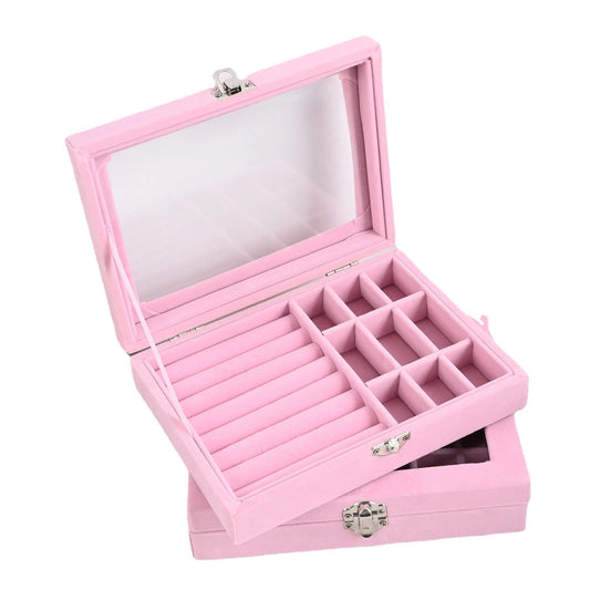 Pink Velvet Jewellery Box