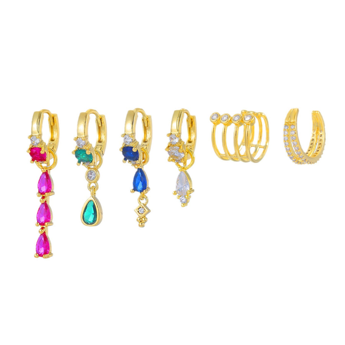 Multi Gem Piercing Set (Not in pair)