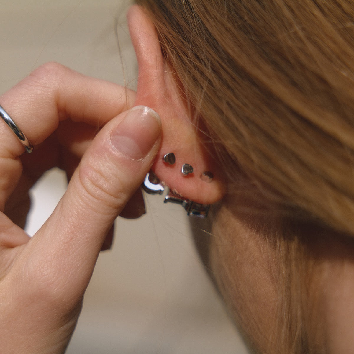 Heart Big Diamond Studs