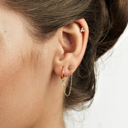 Floral Chain Piercing Set (In pair)