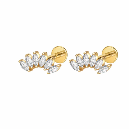 Celeste Flat back studs