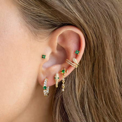 Emerald Serpent Piercing Set (Not in pair)