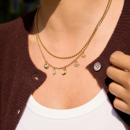 Moon & Eye Necklace