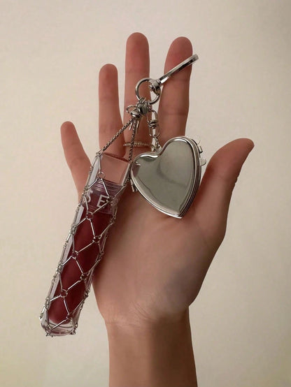 Heart Lipstick Holder Bag Charm
