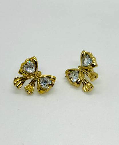 Crystal Bow Earrings