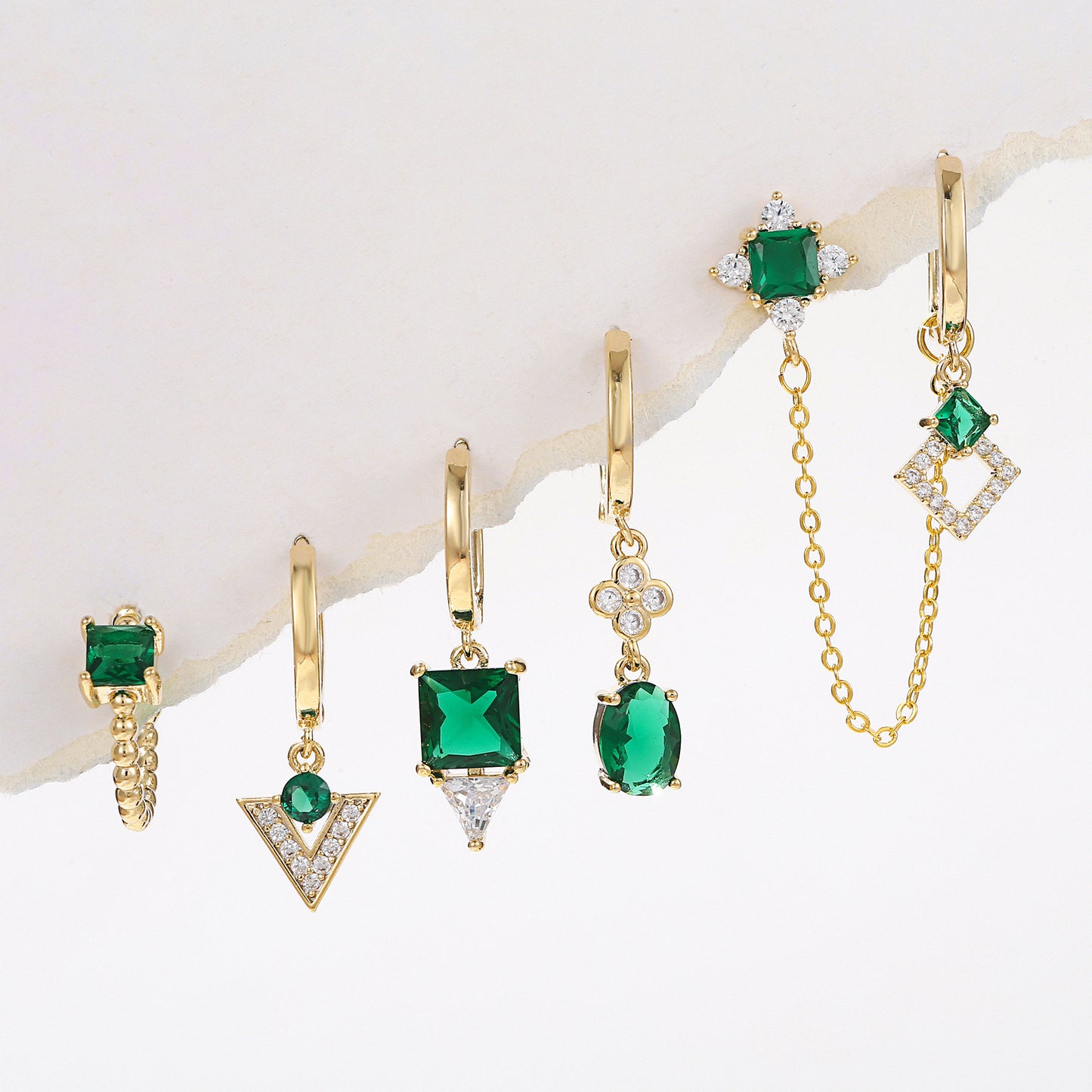 Emerald Piercing Set (Not in pair)