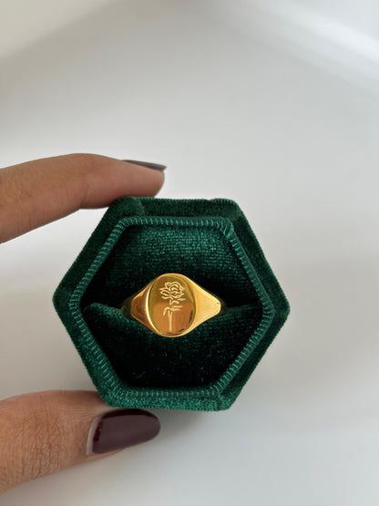 Signet Rose Ring