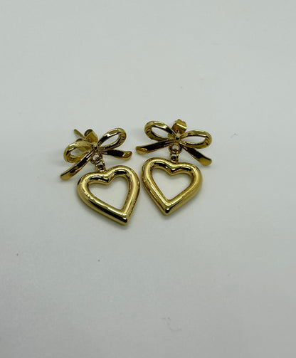 Heart Bow Earrings 2.0