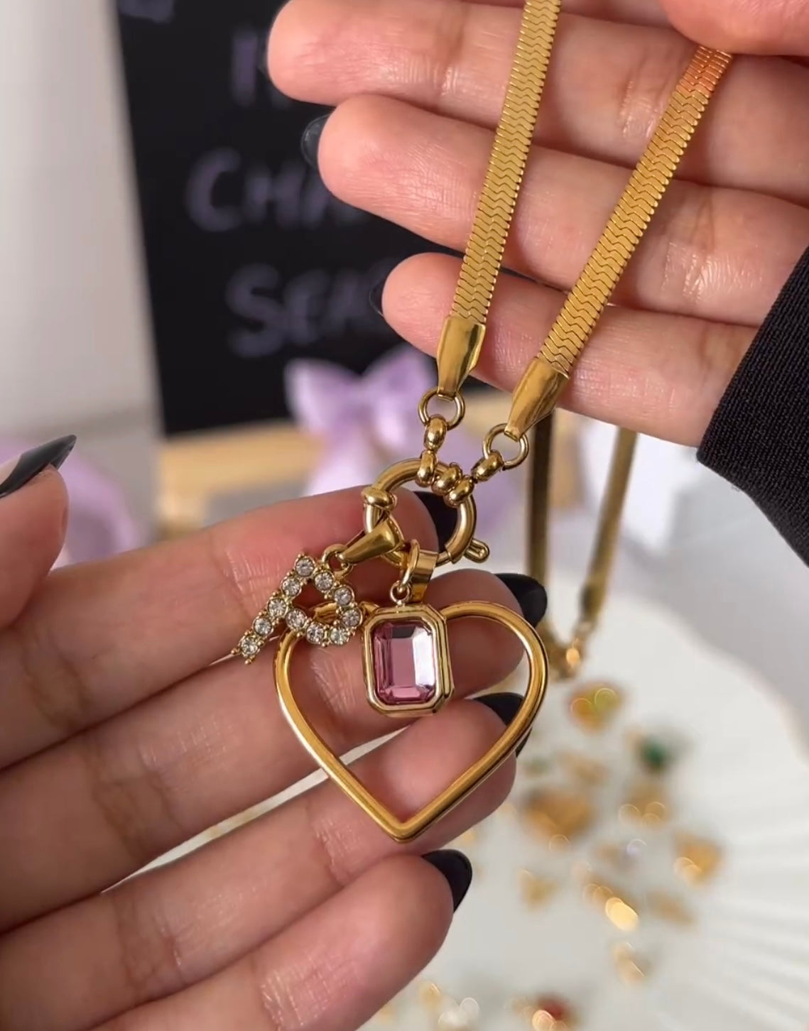 Framed Heart Charm