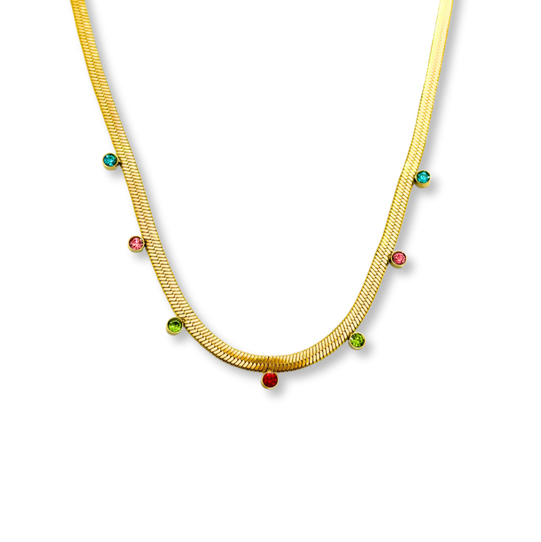 Rainbow Drop Necklace