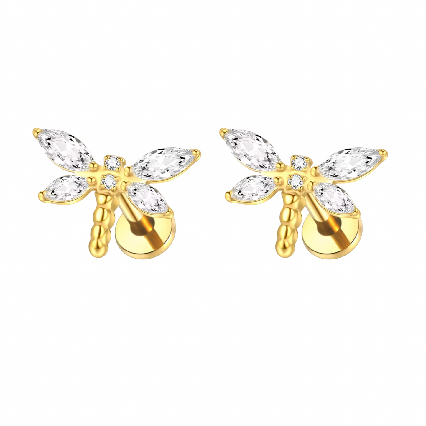 Dragonfly Flat back studs