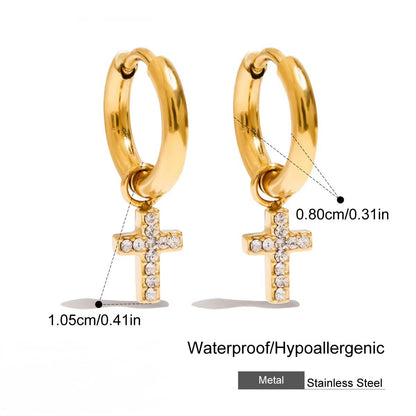 Cross Dangle Earrings