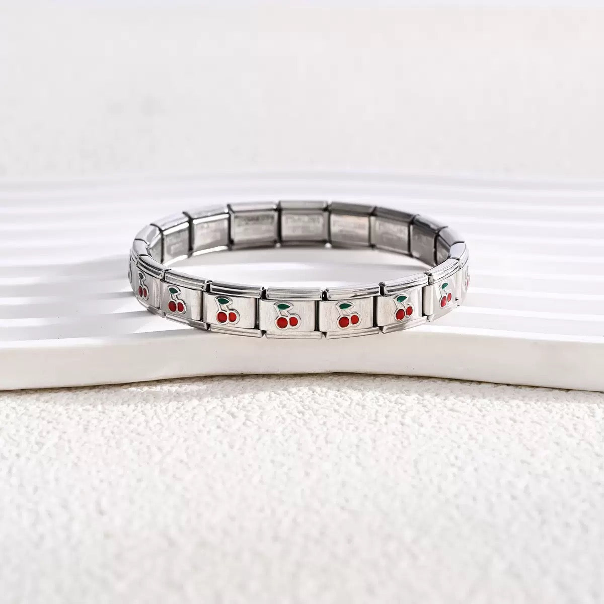 CHERRY ITALIAN CHARM BRACELET