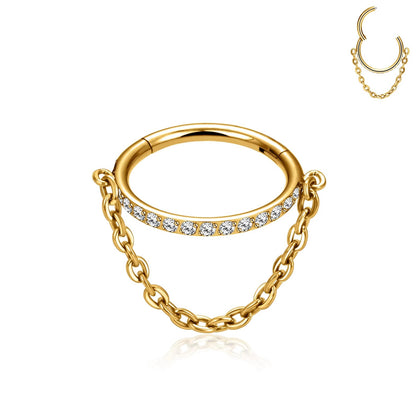 Dainty Chain Sparkle Bali Clicker (Single Piece)