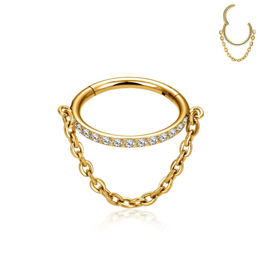 Dainty Chain Sparkle Bali Clicker (Single Piece)