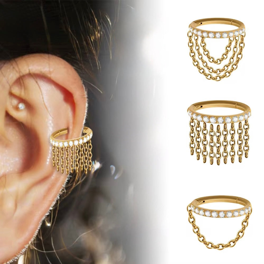 Dainty Chain Sparkle Bali Clicker (Single Piece)