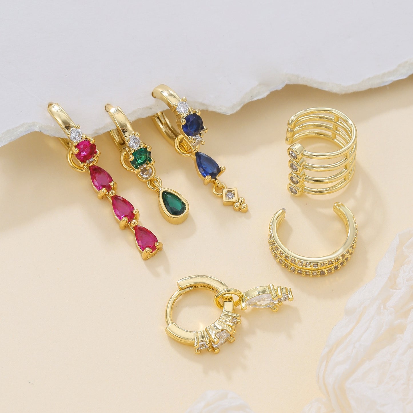 Multi Gem Piercing Set (Not in pair)