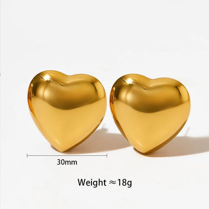 Puffy heart earrings