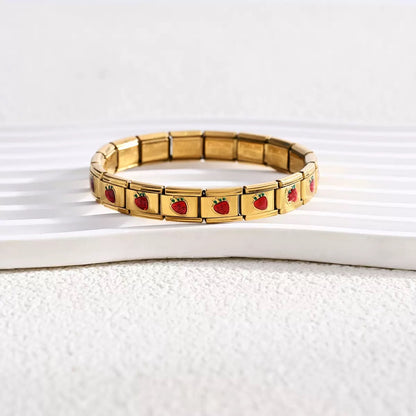 STRAWBERRY ITALIAN CHARM BRACELET