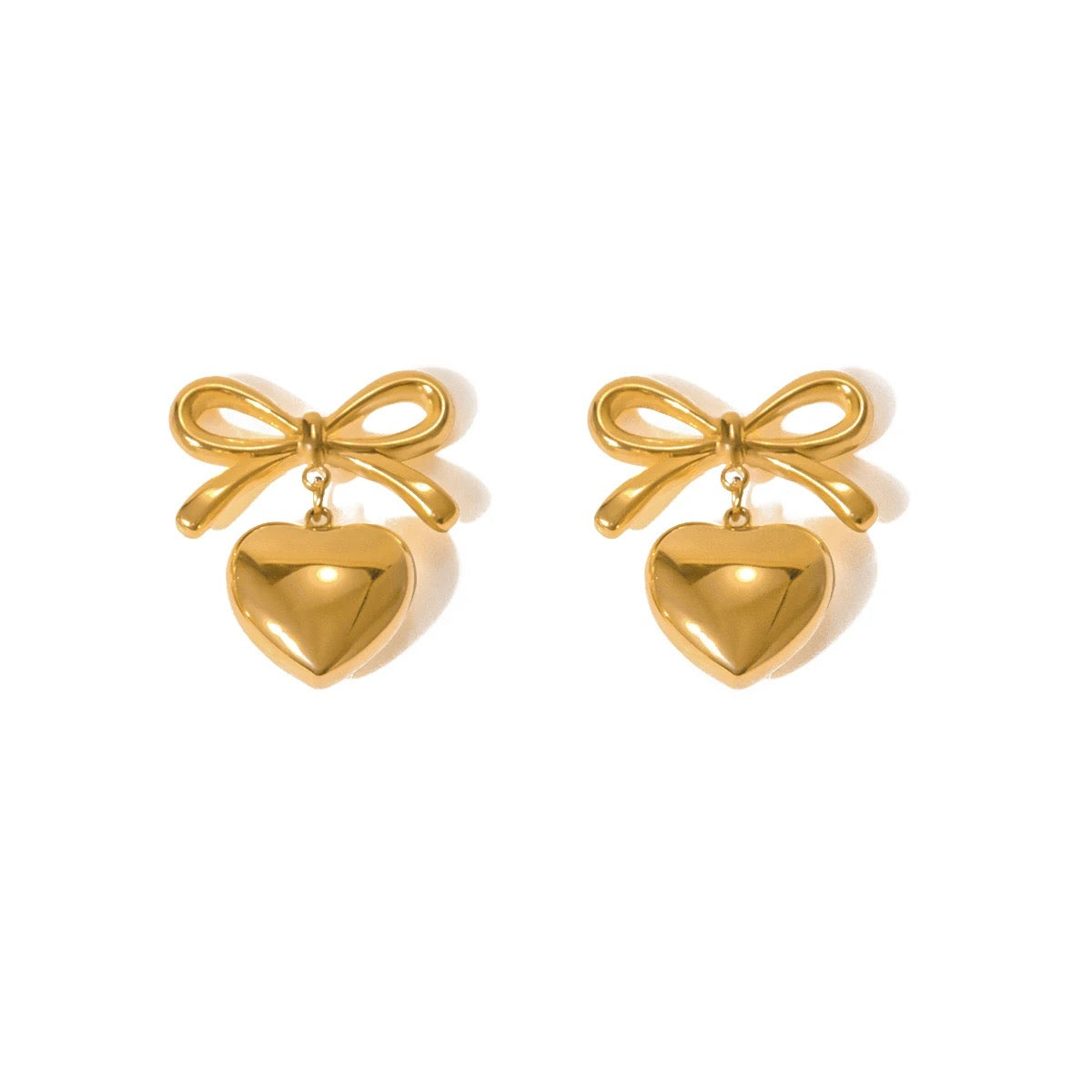 Heart Bow Earrings