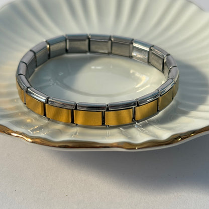 DUO TONE ITALIAN CHARM BRACELET