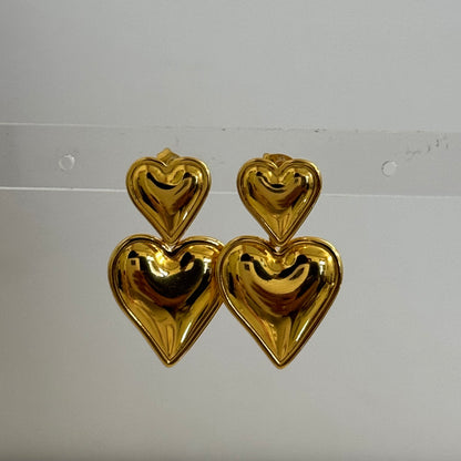 Double Heart Earrings