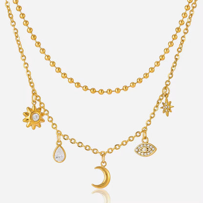 Moon & Eye Necklace