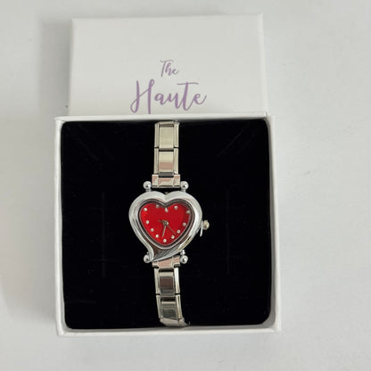 Scarlet Heart Italian Charm Watch